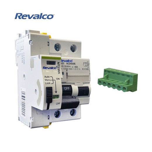 Différentiel Int.2p 40a 30ma ac avec réenclenchement automatique avec 3 temps de réinitialisation 10/60/300 secondes