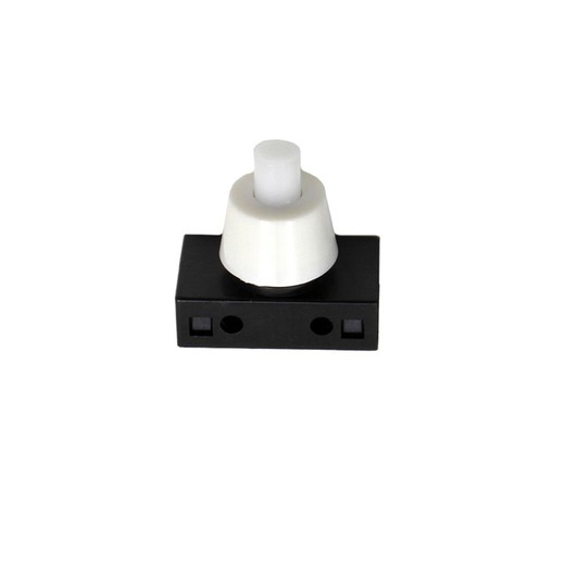 Bouton poussoir unipolaire 2a 250v blanc