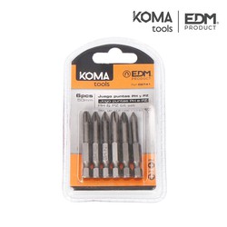 Conjunto de 6 bits ph 1-2-3 pcs 1-2-3 x 50mm ferramentas koma