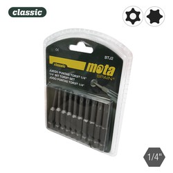 Conjunto de bits de violação Torx x 50 mm 10 peças btj2