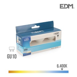 Kit 3 lâmpadas led dicróicas gu10 5w 450 lm 6400k luz fria edm