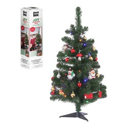 Kit infantil de árvore de natal com decoração e luzes led