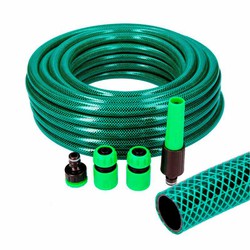 Kit de mangueira de jardim linha básica ø interno 15 mm externo ø 20 mm (5/8 ") - rolo de 25 m com acessórios edm