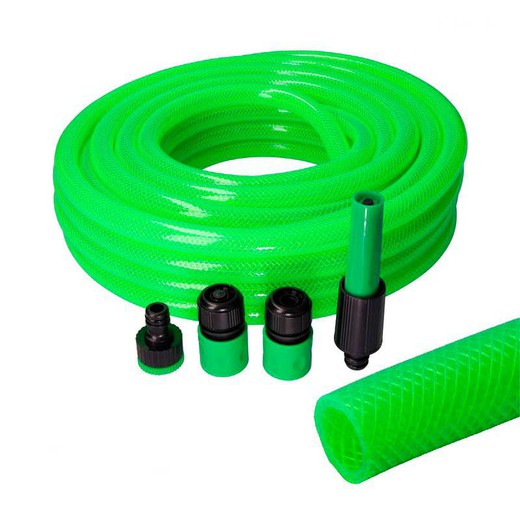 Kit manguera jardin ø interior 19mm ø exterior 25mm (3/4") rollo 15mts