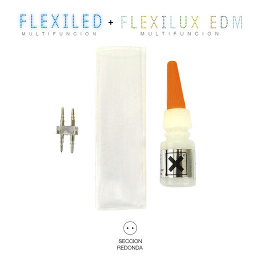 Kit de união tubo flexilux / flexiled 2 vias edm