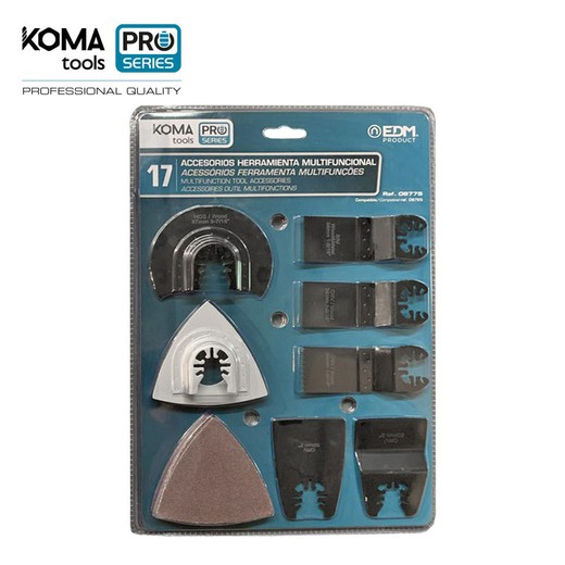 Kit17 accesorios para herramienta multifuncional 08765 koma tools pro series battery