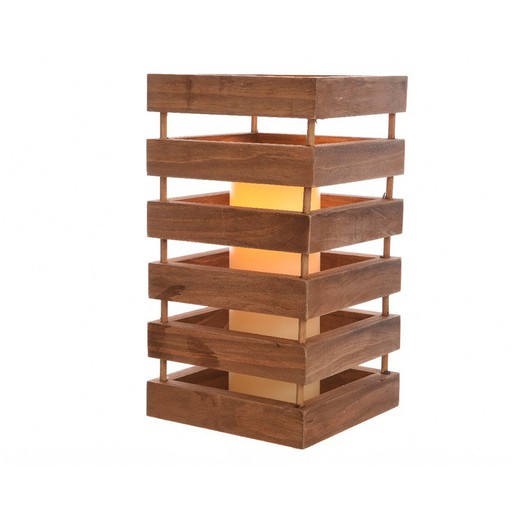 Intérieur de lampe led en bois 15x28cm