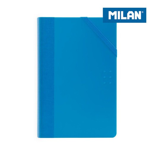 Caderno de papel livro capa azul 21x14,6x1,6cm milão