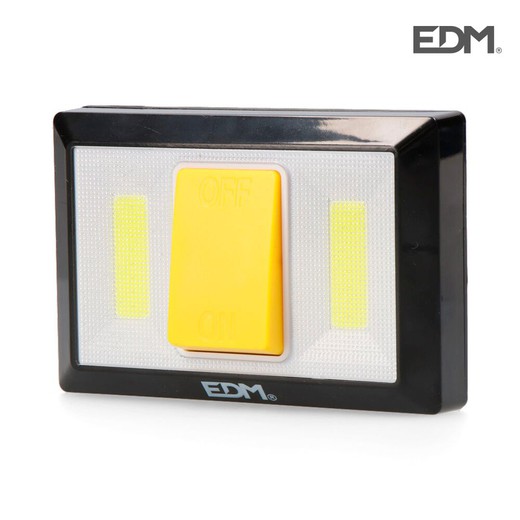 Lampe de poche 200 lumens avec base magnétique et adhésif edm