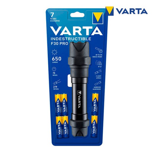 Linterna indestructible f30 pro varta