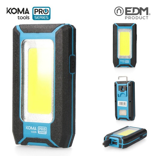 Lampe de poche à led professionnelle cob 500lumen 8w outils koma