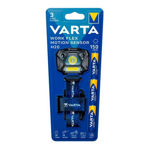 Linterna work flex motion sensor h20 varta