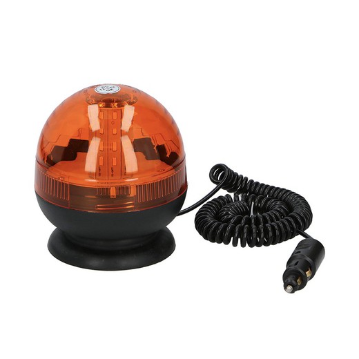 Lampe rotative à led orange 12/24v avec ventouse