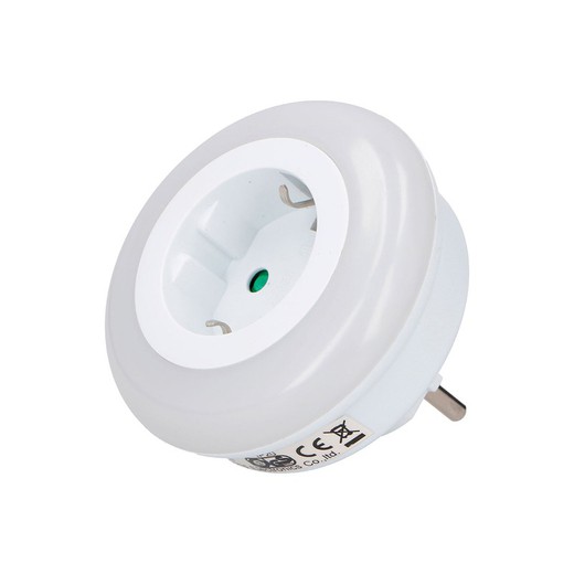 Luz led con enchufe y sensor crepuscular 3 leds luz fria grundig