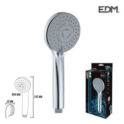 Puxador de chuveiro - moderno - 3 funções - cromado - edm