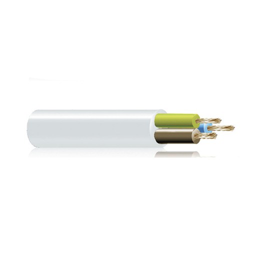 Mangueira tubular h 05 vv-f 3x1,5mm branco euro / mts