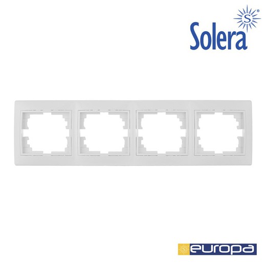 Marco horizontal para 4 elementos blanco 296x81x10mm s.europa solera erp74u