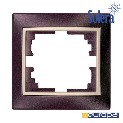 Marco para 1 elemento marco negro y aro perla 83x81x10mm. S.europa solera erp71nu