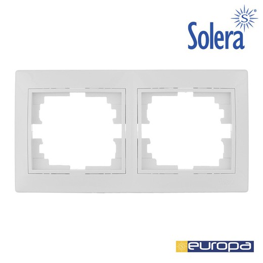 Marco para 2 elementos horizontal blanco 154x81x10mm s.europa solera erp72u