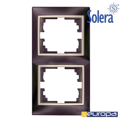 Marco vertical para 2 elementos negro 81x154x10mm s.europa solera erp62nu