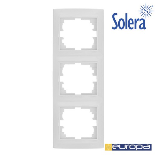 Marco vertical para 3 elementos blanco 81x225x10mm s.europa solera erp63u
