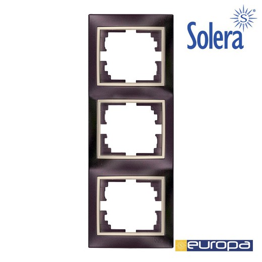 Marco vertical para 3 elementos negro 81x225x10mm s.europa solera erp63nu