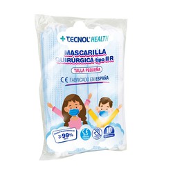 Mascarilla Quirúrgica Azul Bolsa 10 Unidades Infantil