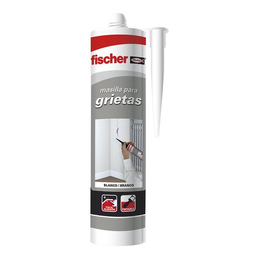 Massa branca para rachaduras fischer 300ml