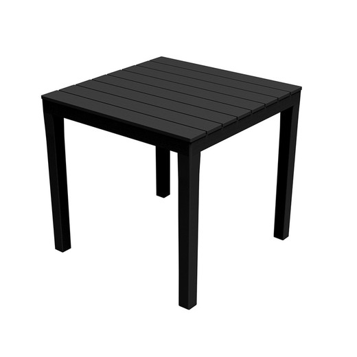 Mesa cuadrada color negro 78x78x72cm ipae progarden