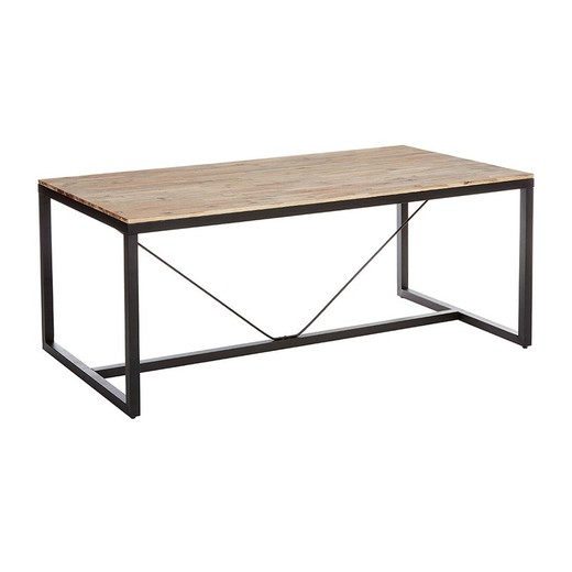 Mesa de jantar em madeira natural de acácia edena modelo 180x90x75cm