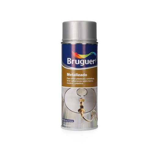 Metalizado spray plata 0,4l bruguer