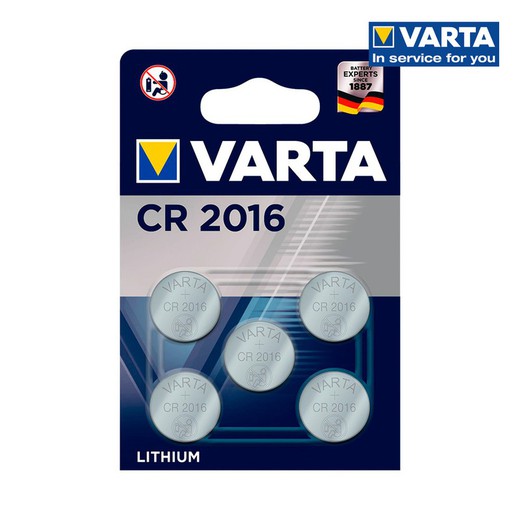 Micropilha de lítio cr2016 3v varta blister 5 unidades