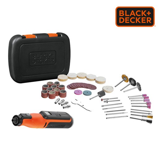 Rotary Multi-Tool 7.2v Bcrt8ik-Xj Black + Decker