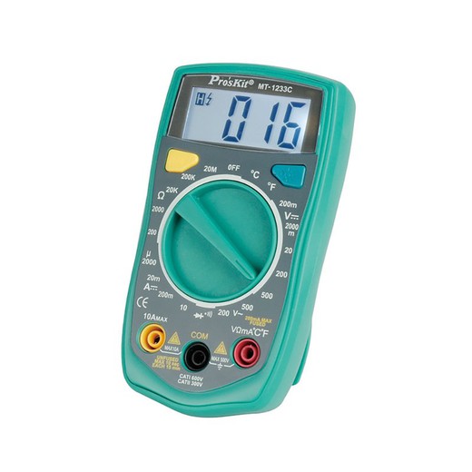 Multímetro digital de 3 1/2 dígitos com teste de temperatura proskit