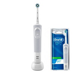 Oral b vitality 100 escova de dentes branca recarregável de ação cruzada