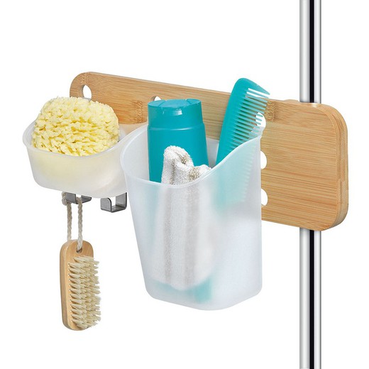 Organizador para columna ducha bambú 19,5x35,5x13,5cm jobgar