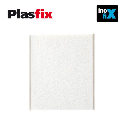 Pacote 1 feltro adesivo sintético branco 100x85mm plasfix inofix