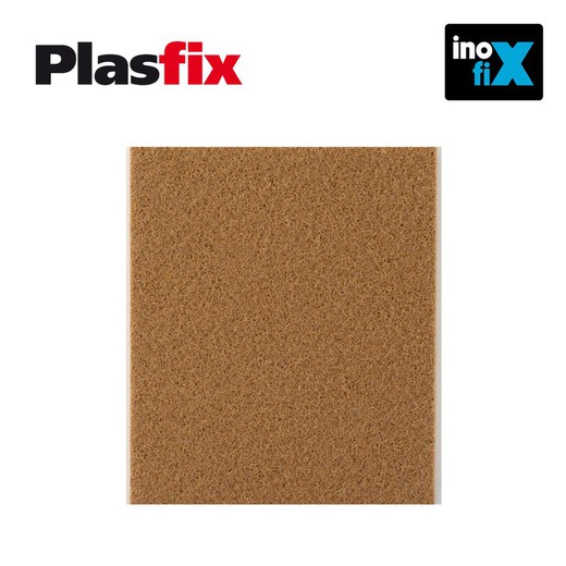 Pack 1 feutre synthétique marron adhésif 100x85mm plasfix inofix