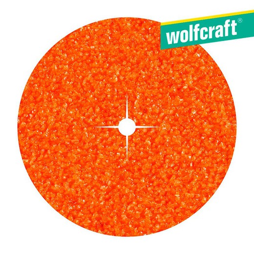 Pack 10 discos de papel abrasivo de corindón grano 40 ø125 2001000 wolfcraft