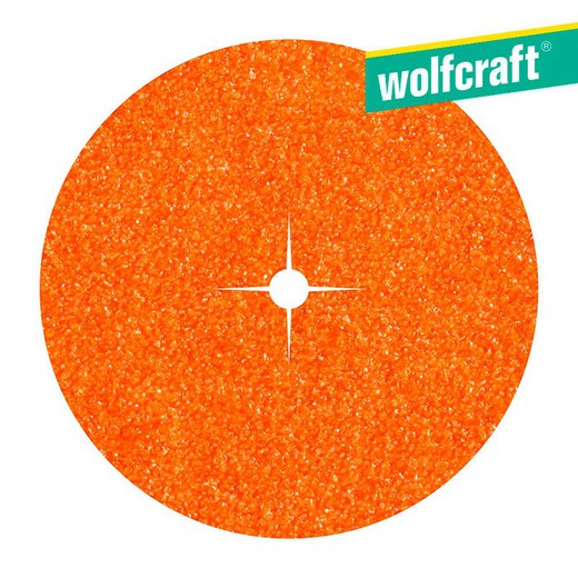 Pack 10 discos de papel abrasivo de corindón grano 80 ø125 2002000 wolfcraft