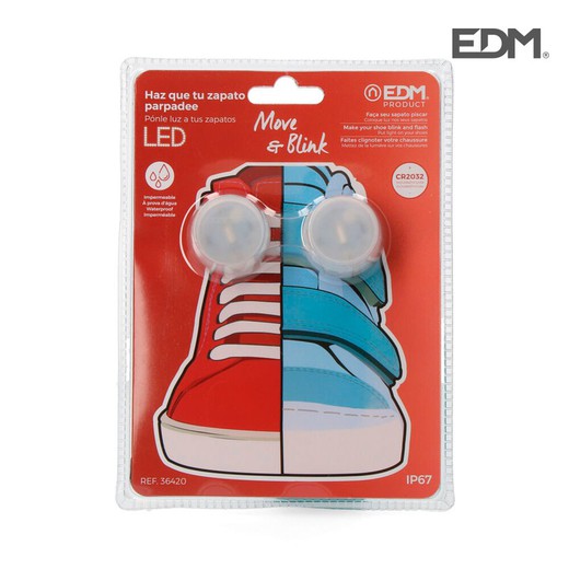 Pack 2 luces leds para cordones zapatos