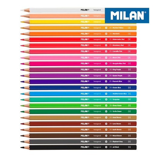 Pacote 24 lápis de cor Milão