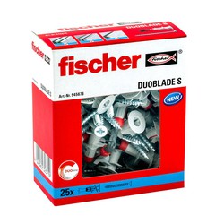 Pacote 25 duoblade s + parafuso fischer