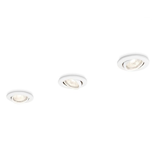 Pack 3 aros empotr. Oscil. Blanco philips