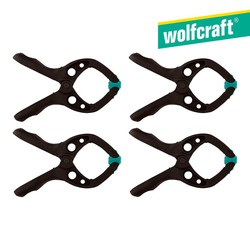 Pack 4 pinzas microfix con resorte 3432000 wolfcraft