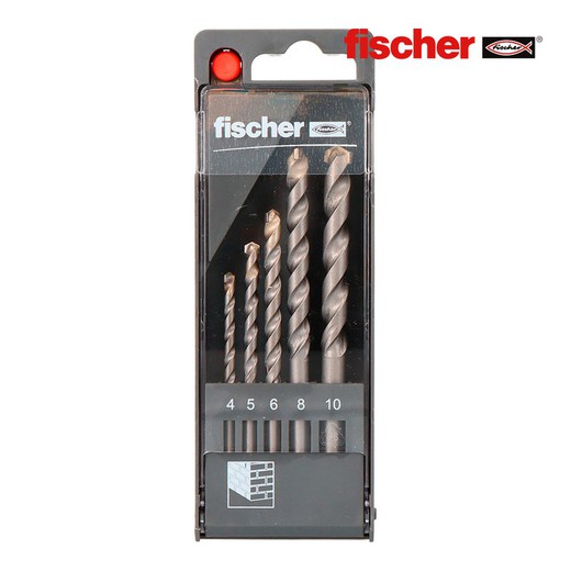 Pack 5 brocas percusion s 4/5/6/8/10  543025 fischer