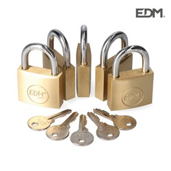 Lot de 5 cadenas en laiton à arc normal 5 clés égales 40x23mm edm