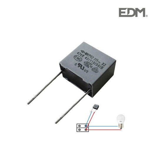 Pacote 5 capacitor para lâmpada edm led