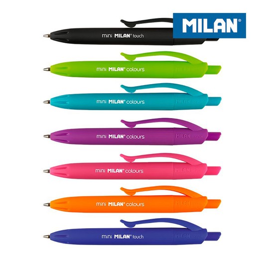 Pacote de 7 mini canetas de cores sortidas Milão