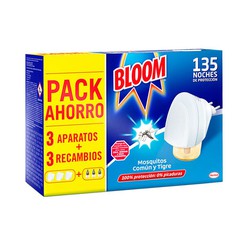 Pack ahorro insect bloom 3ud aparato+3 recambios mosquitos común y tigre